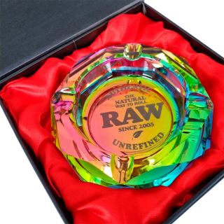 Cenicero Cristal Raw Rainbow 11 cm.