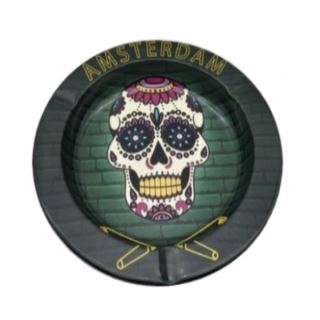 31233 - Cenicero Metal Basic Calavera Mexicana