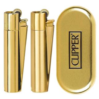 34230A - Clipper   Metal Classic  Gold 2 ud.