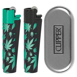 CCS007 - Clipper   Metal Classic  Green Leaf 2 ud.