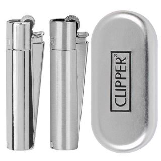 34235A - Clipper   Metal Classic  Silver 2 ud.