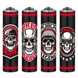 34368C - Clipper  Funda Metal Micro Biker Skull 30 ud.