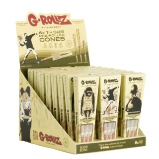 Cones G-Rollz 1.1/4 - 6 ud. x 24 Blisters Banksy Organic Hemp