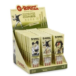 30571 - Cones G-Rollz K.S. 3 ud. x 24 Blisters Banksy Organic Hemp Extra Thin