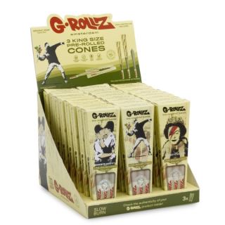 Cones G-Rollz K.S. 3 ud. x 24 Blisters Banksy Organic Hemp Extra Thin