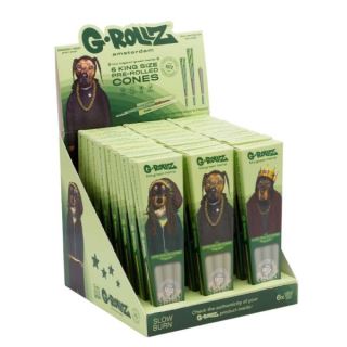 18756 - Cones G-Rollz K.S. 6 ud. x 24 Blisters Pets Rock Organic Green Hemp
