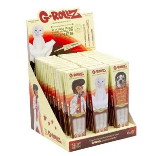 30574 - Cones G-Rollz K.S. 6 ud. x 24 Blisters Pets Rock Organic Hemp Extra Thin