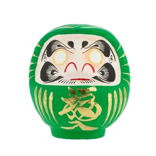 23517F - Daruma Tradicional Verde 12 cm. Salud