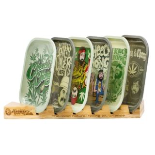 16919 - .Expositor Bambu Bandeja Metal G-Rollz 18x14cm.