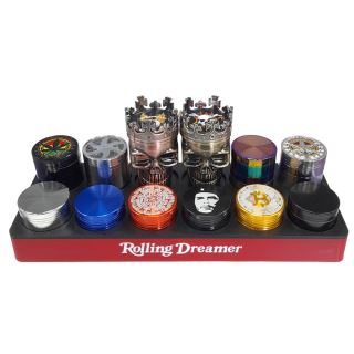 30499C - Expositor Rolling Dreamer Pack 12 Grinder Pz 40 mm.