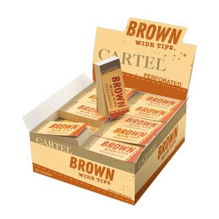 Filtros Cartel Tips Wide Perforado Unbleached  55x25 mm. 50 ud.