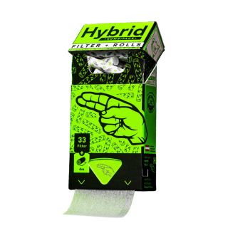 Filtros Hybrid Supreme Carbon Activo 6.5x30 mm. 33 ud. & Papel Roll 4 m.