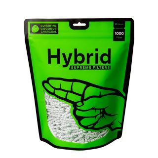 Filtros Hybrid Supreme Celulosa/Carbón 6.4 mm 1000 ud.