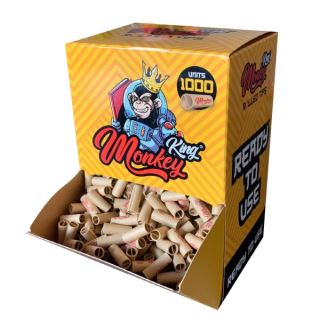 Filtros Monkey King Prerrolled Unbleached Dispenser 1.000 ud.