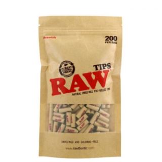 Filtros Raw Tips  Prerolled 18x6 mm. 200 ud.