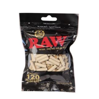 30742 - Filtros Raw Tips Celulosa Black Slim XL 120 ud. 6x20 mm.