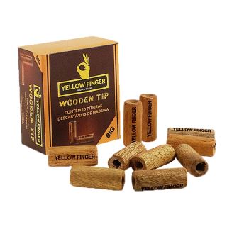 30736 - Filtros Yellow Finger Madera Big 20 x 8 mm. 10 tips. Caja 20 ud.