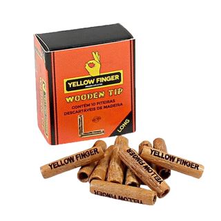30737 - Filtros Yellow Finger Madera Long 25 x 5 mm. 10 tips. Caja 20 ud.