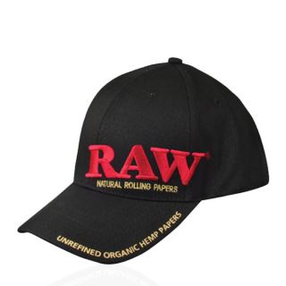 Gorra Bordada Raw Black & Red