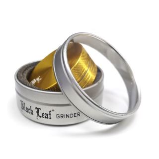 Grinder Alu Black Leaf Gold 50 mm.