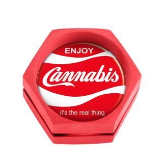 30068D - Grinder Plastico Biodegradable Enjoy Cannabis 68 mm.