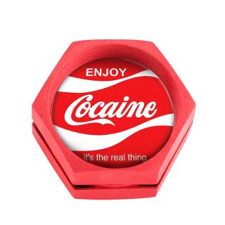 30068B - Grinder Plastico Biodegradable Enjoy Cocaine 68 mm.