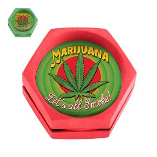 30068A - Grinder Plastico Biodegradable Marijuana Melodies 68 mm. Mix Color.