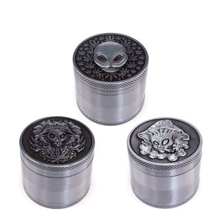 30360B - Grinder Polinizador Metal Alien Relieve 50 mm. Pack 3 ud.