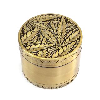 30481 - Grinder Polinizador Metal Gold Leaves 50 mm.