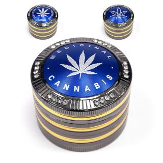 Grinder Polinizador Metal Leaf Blue 52 mm.