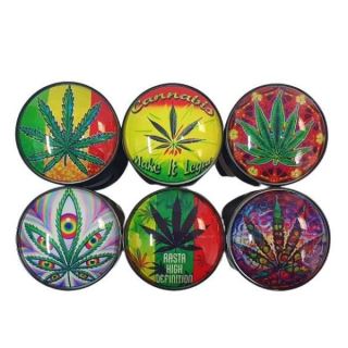 30430 - Grinder Polinizador Metal Leaf Cannabis 63 mm. Caja 6 ud.