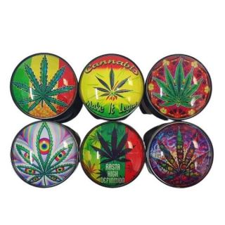 Grinder Polinizador Metal Leaf Cannabis 63 mm. Pack 6 ud.