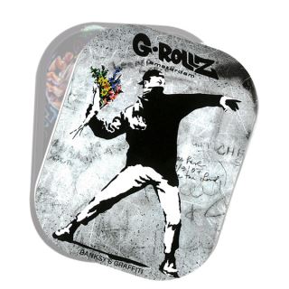 31066 - .Iman Nevera & Tapa Bandeja Metal 18x14 cm. G-Rollz Banksy Flower Thrower
