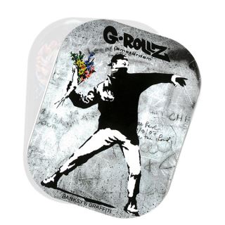 31066 - .Iman Nevera Tapa para Bandeja Metal 18x14 cm. G-Rollz Banksy Flower Thrower