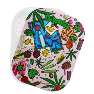 31049C - .Iman Nevera Tapa para Bandeja Metal 18x14 cm. G-Rollz Smoking Roses