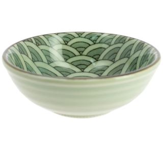 23490 - Incensario  Ceramica Olas Seigaiha 10x4 cm.
