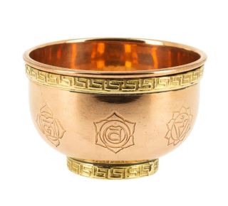 23486 - Incensario Cobre 7 Chakras 8x5 cm.