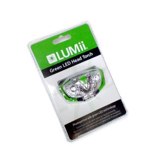 Linterna LED Verde Frontal Lumii