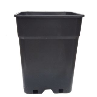 16815A - Maceta Cuadrada Negra Hercules 20x20x27.5 cm. 7 lt. - 30 ud.
