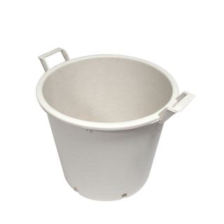 3029 - Maceta Redonda Blanca Asas 40 cm. - 36 lt.
