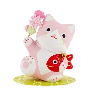23516H - Maneki Neko Doble Suerte - Rosa