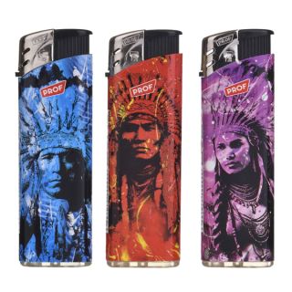 34828A - Mechero Piezo 50 ud. Amerindians