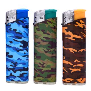 34369C - Mechero Piezo 50 ud. Camuflaje
