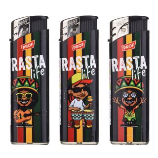 34377G - Mechero Piezo 50 ud. Rasta Life