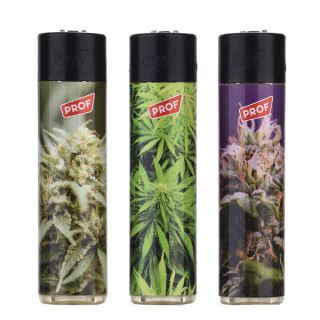 Mechero Round Flint Regulador Piedra & Gas Refill 25 ud. Leaves mod. 2
