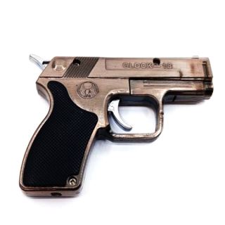 34358 - Mechero Soplete Pistola Bronce