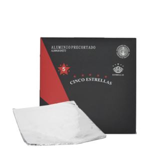 20739 - Papel Aluminio Precortado Cinco Estrellas 50 ud.