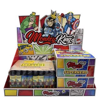 30639B - Papel Monkey King Pack King Size Slim Tips & Clipper 48 ud. S. Hero mod. 3