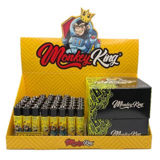 Papel Monkey King Pack King Size Slim Tips & Clipper Yellow 48 ud.