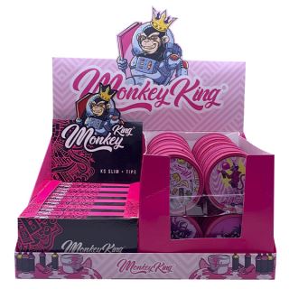 30638A - Papel Monkey King Pack King Size Slim Tips & Grinder Pink 24 ud. #2